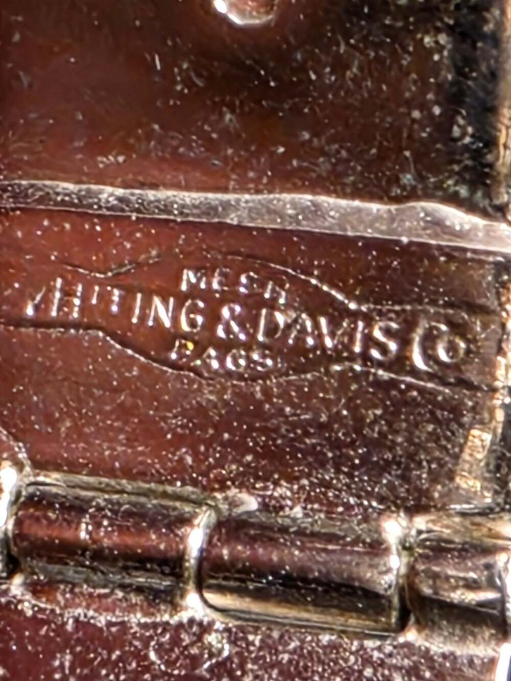 Vintage Whiting & Davis Silver Tone Filigree Hinged Bracelet - Picture 8 of 8